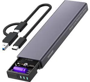 DOCKCASE Smart M.2 NVMe SSD Enclosure,Support 3s PLP Prevents Write Data Loss,USB 3.2 Gen 2 Type-C (10 Gbps), fits NVMe Size 2280,Support M-Key B+M Key UASP Trim DOCKCASE Smart M.2 NVMe SSD Enclosure,Support 3s PLP Prevents Write Data Loss,USB 3.2 Gen 2 Type-C (10 Gbps), fits NVMe Size 2280,Support M-Key B+M Key UASP Trim