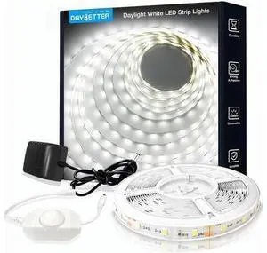 White LED Strip Light, 20 ft Dimmable Bright Rope Light, 6500K 24V Light Strips, 360 LEDs 2835 Tape Lights for Bedroom, Kitchen, Mirror, Home Decoration(1 Roll) White LED Strip Light, 20 ft Dimmable Bright Rope Light, 6500K 24V Light Strips, 360 LEDs 2835 Tape Lights for Bedroom, Kitchen, Mirror, Home Decoration(1 Roll)