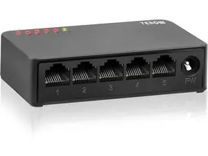 Ethernet Switch,5 Port Gigabit Unmanaged Network Switch, Portable Switch | Plug & Play | Fanless Housing, Black Ethernet Switch,5 Port Gigabit Unmanaged Network Switch, Portable Switch | Plug & Play | Fanless Housing, Black