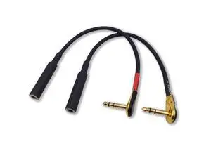 Speakes Cable, 1 Foot Balanced TRS ¼ Adapter, TRS Cable 1/4 Right Angle Golden Plated 6.35mm Male to 6.35 Female Audio Adapter for Speaker, Patch Cable, Guitar - 2 Packs Speakes Cable, 1 Foot Balanced TRS ¼ Adapter, TRS Cable 1/4 Right Angle Golden Plated 6.35mm Male to 6.35 Female Audio Adapter for Speaker, Patch Cable, Guitar - 2 Packs