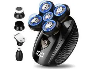 Bald Head Shaver,Electric Head Shavers for Bald Men, 5-in-1 Head and Face Grooming Kit, Waterproof Cordless Rotary Razor and USB Rechargeable,Gifts for Men Bald Head Shaver,Electric Head Shavers for Bald Men, 5-in-1 Head and Face Grooming Kit, Waterproof Cordless Rotary Razor and USB Rechargeable,Gifts for Men