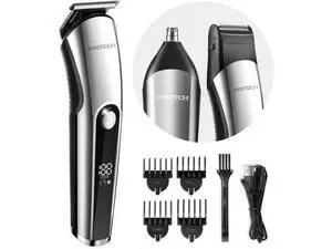 Beard Trimmer for Men, 3 in 1 Hair Clippers for Men Kit, Nose,Ear,Micro Electric Shaver, Mens Grooming Set Cordless with LED Display IPX6 Waterproof (Silver) Beard Trimmer for Men, 3 in 1 Hair Clippers for Men Kit, Nose,Ear,Micro Electric Shaver, Mens Grooming Set Cordless with LED Display IPX6 Waterproof (Silver)