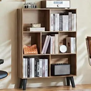 7 Cube Bookshelf, Mid-Century Modern Bookcase Legs,Yellow Wooden Book Shelves, Wood 3-Tier Freestanding Storage Organizer Display Shelf for Bedroom,Living Room,Office 7 Cube Bookshelf, Mid-Century Modern Bookcase Legs,Yellow Wooden Book Shelves, Wood 3-Tier Freestanding Storage Organizer Display Shelf for Bedroom,Living Room,Office
