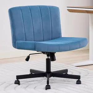 amseatec Criss Cross Chair, Wide Cross Legged Desk Chair with Wheels, Comfy Fabric Vanity Chair for Home Office, Adjustable Armless Swivel Task Chair with 90115°Tilt300Lbs/Navy amseatec Criss Cross Chair, Wide Cross Legged Desk Chair with Wheels, Comfy Fabric Vanity Chair for Home Office, Adjustable Armless Swivel Task Chair with 90115°Tilt300Lbs/Navy