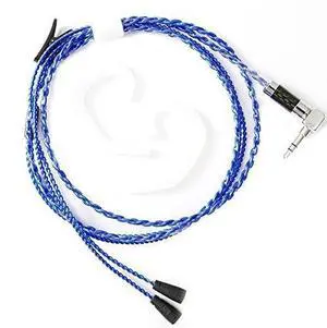 HiFi Cable IE8 IE80 Four-core Twisted Silver Plated OFC Upgrade Cable ZY-064 Blue HiFi Cable IE8 IE80 Four-core Twisted Silver Plated OFC Upgrade Cable ZY-064 Blue