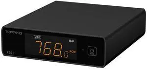 Topping E50 II DAC AK4497S DSD512 PCM768kHz BT Supported USB Decoder with Remote Control (Black) Topping E50 II DAC AK4497S DSD512 PCM768kHz BT Supported USB Decoder with Remote Control (Black)