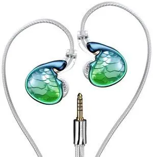 Fanmusic TRN Mermaid Earphone 10mm Dynamic with 0.78 2 Pin Interchange Cable in Ear Earphones (Green 4.4mm) Fanmusic TRN Mermaid Earphone 10mm Dynamic with 0.78 2 Pin Interchange Cable in Ear Earphones (Green 4.4mm)