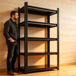 Metal Garage Shelving Unit, Heavy Duty 5-Tier Adjustable Storage Shelves, Steel Shelving with 2500 lbs Capacity, Industrial Utility Racks for Garage, Basement, Warehouse Metal Garage Shelving Unit, Heavy Duty 5-Tier Adjustable Storage Shelves, Steel Shelving with 2500 lbs Capacity, Industrial Utility Racks for Garage, Basement, Warehouse