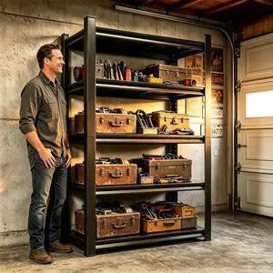 Heavy Duty Garage Shelving, 5-Tier Metal Storage Shelves Adjustable, 2500LBS Capacity Metal Shelving Unit for Garage, Basement, Pantry, Warehouse, 35.4" W × 15.8" D × 77.4" H, Black Heavy Duty Garage Shelving, 5-Tier Metal Storage Shelves Adjustable, 2500LBS Capacity Metal Shelving Unit for Garage, Basement, Pantry, Warehouse, 35.4" W × 15.8" D × 77.4" H, Black