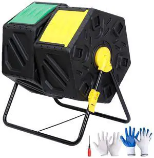 Outdoor Compost Bin, Garden Composter, Large Capacity BPA Free Material for Fast Creation of Fertile Soil, Easy to Assemble, Black (Black, 37 Gallon) Outdoor Compost Bin, Garden Composter, Large Capacity BPA Free Material for Fast Creation of Fertile Soil, Easy to Assemble, Black (Black, 37 Gallon)