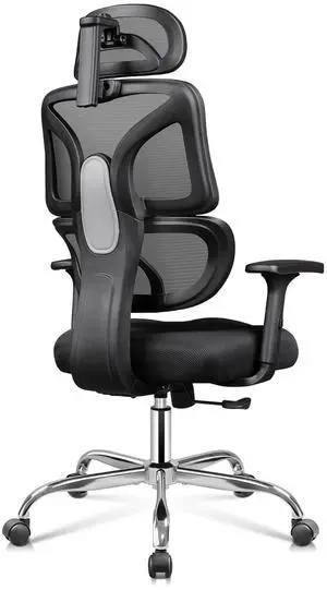Office Chair Big and Tall Reclining Ergonomic Desk Chair for Long Hours, Comfy Breathable Mesh, Adjustable Armrests with Lumbar Support, Black Office Chair Big and Tall Reclining Ergonomic Desk Chair for Long Hours, Comfy Breathable Mesh, Adjustable Armrests with Lumbar Support, Black