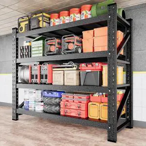 2000LBS Heavy Duty Garage Shelving Units,40" Wide & Deep Storage Shelves,Metal Garage Shelves,Large Storage Rack,Steel Shelf,Industrial Shelving for Shop,Warehouse,Basement,40" W x 20" D x 60" H 2000LBS Heavy Duty Garage Shelving Units,40" Wide & Deep Storage Shelves,Metal Garage Shelves,Large Storage Rack,Steel Shelf,Industrial Shelving for Shop,Warehouse,Basement,40" W x 20" D x 60" H