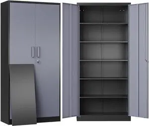 Storage Cabinet with Doors and Shelves,71" Metal Storage Cabinet with Lock,5 Adjustable Shelf, Steel Lockers for Home Office,School,Shop,Garage Tool Utility Cabinets Storage Cabinet with Doors and Shelves,71" Metal Storage Cabinet with Lock,5 Adjustable Shelf, Steel Lockers for Home Office,School,Shop,Garage Tool Utility Cabinets