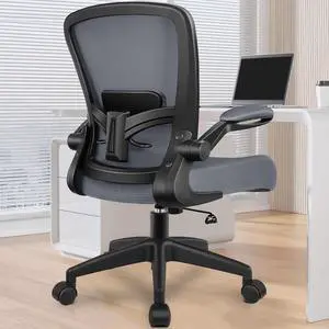 Office Chair, Ergonomic Desk Chair Breathable Mesh Chairs Adjustable High Back Lumbar Support Flip-up Armrests, Executive Rolling Swivel Comfy Computer Chairs Home Office Dark Gray Office Chair, Ergonomic Desk Chair Breathable Mesh Chairs Adjustable High Back Lumbar Support Flip-up Armrests, Executive Rolling Swivel Comfy Computer Chairs Home Office Dark Gray