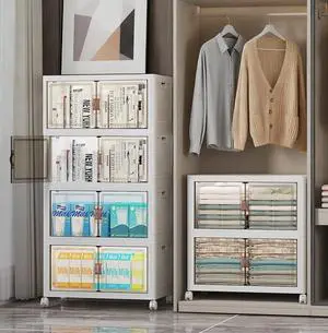 Stackable Storage Bins with Lids, 312QT Closet Organizers and Storage with Doors and Wheels, Extra Large Storage Cabinet, Collapsible Plastic Drawers for Bedroom Dorm Office Garage Stackable Storage Bins with Lids, 312QT Closet Organizers and Storage with Doors and Wheels, Extra Large Storage Cabinet, Collapsible Plastic Drawers for Bedroom Dorm Office Garage