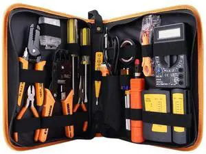 Network Tool Kit Set of 17 Ethernet Cable Crimper Punch Down Tool RJ45 Crimp Tool Kit 8P8C 4P4C 6P6C Connectors RJ45 RJ11 Lan Cat5 Cat6 Cable Tester Network Tool Kit Set of 17 Ethernet Cable Crimper Punch Down Tool RJ45 Crimp Tool Kit 8P8C 4P4C 6P6C Connectors RJ45 RJ11 Lan Cat5 Cat6 Cable Tester