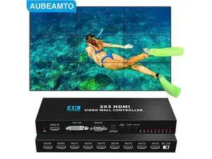 WISDUM 4K HDMI Video wall controller 3x3 HDMI DVI Video wall Processor 1X2 1X4 1X3 2X1 2x3 3x2 4X2 multi video screen processor splicer WISDUM 4K HDMI Video wall controller 3x3 HDMI DVI Video wall Processor 1X2 1X4 1X3 2X1 2x3 3x2 4X2 multi video screen processor splicer