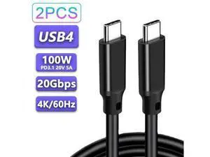 USB C to C 3.2 Gen 2x2 Cable - 20Gbps Data Transfer - 4K 60Hz HDR Monitor Video - 100W PD Charging - Thunderbolt Compatible - 1.6ft/2Pack - for MacBooks, iPads, PC, Docks, Phones, and Android Auto USB C to C 3.2 Gen 2x2 Cable - 20Gbps Data Transfer - 4K 60Hz HDR Monitor Video - 100W PD Charging - Thunderbolt Compatible - 1.6ft/2Pack - for MacBooks, iPads, PC, Docks, Phones, and Android Auto