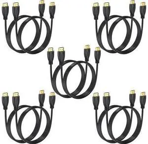 DIXSG 4K HDMI Cables 6FT 10-Pack, HDMI 2.0 Cable for Soundbar to TV, Support 4K@60Hz, 18Gbps, HDCP 2.2, HDR, Dolby, ARC/eARC, Compatible with Monitor, Computer, Laptop, Projector DIXSG 4K HDMI Cables 6FT 10-Pack, HDMI 2.0 Cable for Soundbar to TV, Support 4K@60Hz, 18Gbps, HDCP 2.2, HDR, Dolby, ARC/eARC, Compatible with Monitor, Computer, Laptop, Projector