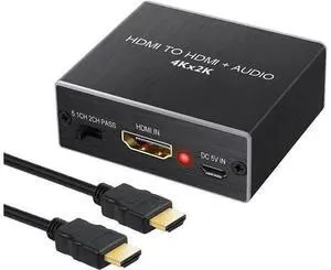 HDMI Audio Extractor Converter HDMI to Optical Toslink SPDIF with 1M HDMI 1.4 Cable and 3.5mm Stereo Audio Splitter Adapter Support 4K x 2K 3D HDMI Audio Extractor Converter HDMI to Optical Toslink SPDIF with 1M HDMI 1.4 Cable and 3.5mm Stereo Audio Splitter Adapter Support 4K x 2K 3D