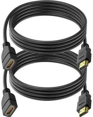 2 Pack HDMI Extension Cable 3 Feet High Speed HDMI Male to Female Adapter Cord 1080P HDMI Cable Extender Video Wire for for HDTV, Monitor, PC, Laptop, Projector 2 Pack HDMI Extension Cable 3 Feet High Speed HDMI Male to Female Adapter Cord 1080P HDMI Cable Extender Video Wire for for HDTV, Monitor, PC, Laptop, Projector
