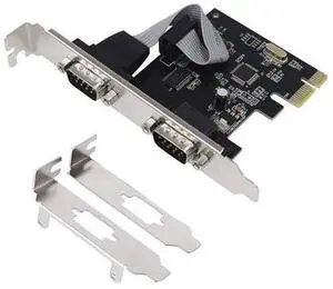 PCIe Serial Expansion Card, 2 Port PCI Express 1.0 x 1 to Industrial DB9 COM RS232 Converter Adapter Controller for Desktop PC (Will Also Work on PCI-E x4, x8, x16 Slot) PCIe Serial Expansion Card, 2 Port PCI Express 1.0 x 1 to Industrial DB9 COM RS232 Converter Adapter Controller for Desktop PC (Will Also Work on PCI-E x4, x8, x16 Slot)