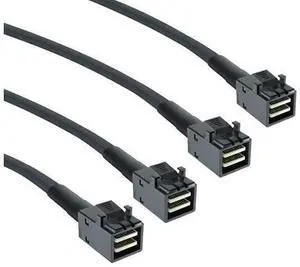 12G Internal Mini SAS HD SFF-8643 to SFF-8643 Cable, with Sideband, 100-Ohm, 0.5-m(1.64ft), 2 Pack 12G Internal Mini SAS HD SFF-8643 to SFF-8643 Cable, with Sideband, 100-Ohm, 0.5-m(1.64ft), 2 Pack