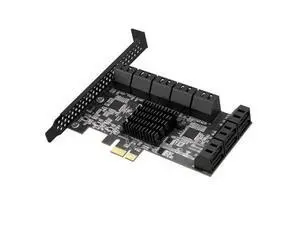 PCIE SATA Expansion Card PCIE 1X to 16-Port SATA3.0 6Gbps SATA III Multi-Port Hard Disk Adapter Riser Card for PC Computer PCIE SATA Expansion Card PCIE 1X to 16-Port SATA3.0 6Gbps SATA III Multi-Port Hard Disk Adapter Riser Card for PC Computer
