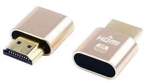 HDMI Dummy Plug 4K Display Emulator Compatible with Windows Mac OSX Linux Support 4kx2k 2160P 1080p for Computer Desktop (fit-Headless, 2 Pack) HDMI Dummy Plug 4K Display Emulator Compatible with Windows Mac OSX Linux Support 4kx2k 2160P 1080p for Computer Desktop (fit-Headless, 2 Pack)