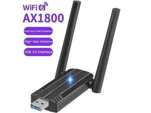 Wireless Adapter, USB 3.0 WiFi 6 Adapter for PC - 802.11ax AX1800 PC WiFi Adapter for Desktop Laptop Dual Band Wireless Adapter WiFi Dongle for Windows 7/10/11 Wireless Network Adapter for PC Computer Wireless Adapter, USB 3.0 WiFi 6 Adapter for PC - 802.11ax AX1800 PC WiFi Adapter for Desktop Laptop Dual Band Wireless Adapter WiFi Dongle for Windows 7/10/11 Wireless Network Adapter for PC Computer