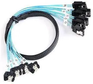 SATA-III Cable: 0.5M 6Pcs/Set Thin 90-Degree SATA Cable Right-Angle to Straight 6Gbps Data Bundled for Server, Raid, SSD, HDD, CD, DVD Drives (1.6FT) SATA-III Cable: 0.5M 6Pcs/Set Thin 90-Degree SATA Cable Right-Angle to Straight 6Gbps Data Bundled for Server, Raid, SSD, HDD, CD, DVD Drives (1.6FT)