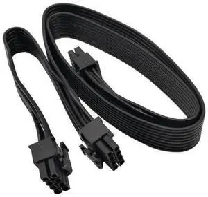 Pcie 8 Pin Male To Dual Pcie 2X 8 Pin (6+2) Male Power Adapter Cable For Seasonic Power Supply 25-Inch+9-Inch (63Cm+23Cm) Pcie 8 Pin Male To Dual Pcie 2X 8 Pin (6+2) Male Power Adapter Cable For Seasonic Power Supply 25-Inch+9-Inch (63Cm+23Cm)