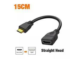 Mini HDMI to HDMI Adapter (HDMI to Mini HDMI Adapter) 6 Inches with 4K and HDR Support for Raspberry Pi Zero and More 2-Pack Mini HDMI to HDMI Adapter (HDMI to Mini HDMI Adapter) 6 Inches with 4K and HDR Support for Raspberry Pi Zero and More 2-Pack