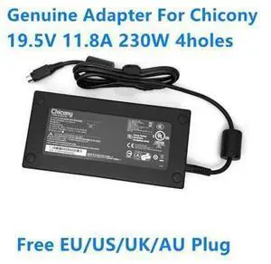 Chicony A12-230P1A 19.5V 11.8A 230W 4Holes Delta ADP-230EB T AC Adapter For MSI GT76 GT62VR Laptop Power Supply Charger Chicony A12-230P1A 19.5V 11.8A 230W 4Holes Delta ADP-230EB T AC Adapter For MSI GT76 GT62VR Laptop Power Supply Charger