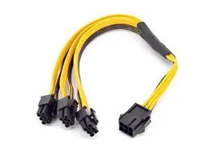 PCIe GPU 6pin Port Multiplier PCIe Graphics card 6 Pin 1 to 3 ways Female to Male Extension Cable DIY BTC Power Supply Cord PCIe GPU 6pin Port Multiplier PCIe Graphics card 6 Pin 1 to 3 ways Female to Male Extension Cable DIY BTC Power Supply Cord