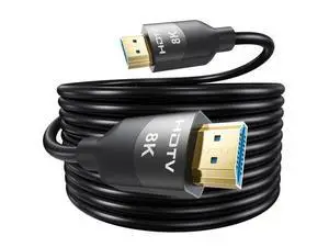 8K HDMI 2.1 Cable 15 FT, In-Wall CL3 Rated HDMI 2.1 Cord, Support 8K@60Hz, 4K@120Hz, HDR10+, eARC, SBTM, VRR, QFT, ALLM, 3D, HDCP 2.3 for TV, Monitor, Computer, Laptop, PS5, Xbox, Projector, Soundbar 8K HDMI 2.1 Cable 15 FT, In-Wall CL3 Rated HDMI 2.1 Cord, Support 8K@60Hz, 4K@120Hz, HDR10+, eARC, SBTM, VRR, QFT, ALLM, 3D, HDCP 2.3 for TV, Monitor, Computer, Laptop, PS5, Xbox, Projector, Soundbar