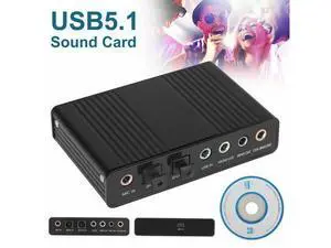 WISDUM 6 Channel 5.1 Optical SPDIF Sound Card USB Audio Output Adapter External for PC WISDUM 6 Channel 5.1 Optical SPDIF Sound Card USB Audio Output Adapter External for PC