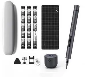 BUCIER Mini Electric Screwdriver, 3 LED Lights, Rechargeable Screwdriver Powered Cordless Electric Screwdriver Set with 56 Screw Bits, USB Charging Cable and Magnetizer BUCIER Mini Electric Screwdriver, 3 LED Lights, Rechargeable Screwdriver Powered Cordless Electric Screwdriver Set with 56 Screw Bits, USB Charging Cable and Magnetizer