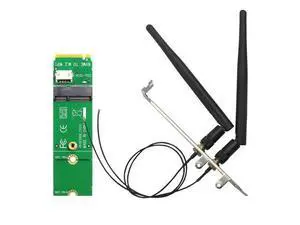 WA04 M.2 Key E to Key M WiFi Adapter for M.2 WiFi 4/5/6/6e/7/Coral TPU Module, with 3.5-dBi SMA Antenna Kits WA04 M.2 Key E to Key M WiFi Adapter for M.2 WiFi 4/5/6/6e/7/Coral TPU Module, with 3.5-dBi SMA Antenna Kits