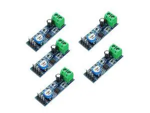 BUCIER 5pcs LM386 Mono Audio Amplifier Module 200 Times AMP Solo 5V-12V 10K Adjustable BUCIER 5pcs LM386 Mono Audio Amplifier Module 200 Times AMP Solo 5V-12V 10K Adjustable