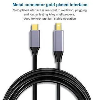 type-c to Mini DisplayPort DP Cable 4K@60Hz 6ft Unidirectional transmission Compatible with MacBook Pro MacBook Air More USB C Device type-c to Mini DisplayPort DP Cable 4K@60Hz 6ft Unidirectional transmission Compatible with MacBook Pro MacBook Air More USB C Device