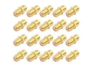 WISDUM Coaxial Cable Connector F-Type RG6 Cable Extension Adapter (Pack of 20) WISDUM Coaxial Cable Connector F-Type RG6 Cable Extension Adapter (Pack of 20)