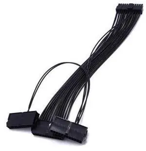 24Pin Dual PSU Power Extension Cable PC Three Power Supply Synchronization Cable Connector 12.6 Inches / 32cm 24Pin Dual PSU Power Extension Cable PC Three Power Supply Synchronization Cable Connector 12.6 Inches / 32cm