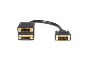 WISDUM 1ft DVI Splitter Cable - M / F - DVI-D to 2x DVI-D Dual Video Splitter for Your Split Screen Computer Monitor (DVISPL1DD), Black WISDUM 1ft DVI Splitter Cable - M / F - DVI-D to 2x DVI-D Dual Video Splitter for Your Split Screen Computer Monitor (DVISPL1DD), Black