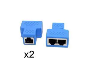 WISDUM RJ45 Cat6 8P8C STP UTP Plug To Dual RJ45 Splitter Network Ethernet Switcher Adapter Converter with Shield 2pcs WISDUM RJ45 Cat6 8P8C STP UTP Plug To Dual RJ45 Splitter Network Ethernet Switcher Adapter Converter with Shield 2pcs