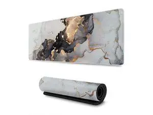 WISDUM Black White Ink Marble Art Painting Gaming Mouse Pad Long Extended XL Mousepad Desk Pad Large Rubber Mice Pads Stitched Edges 31.5 X 11.8 Inch WISDUM Black White Ink Marble Art Painting Gaming Mouse Pad Long Extended XL Mousepad Desk Pad Large Rubber Mice Pads Stitched Edges 31.5 X 11.8 Inch