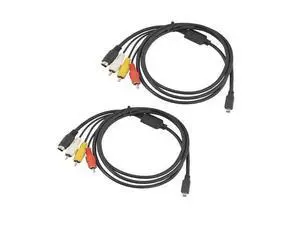 WISDUM 5 Feet/1.5M AV Cable for Sony Handycam Mini DV and DVD Camcorders-Black (2 Pack) WISDUM 5 Feet/1.5M AV Cable for Sony Handycam Mini DV and DVD Camcorders-Black (2 Pack)