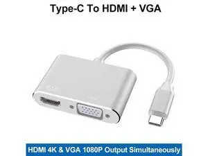 COFIER USB3.1 Converter Portable Type-c To Hdmi Vga Type-c To Vga Adapter Cable Converter for MacBook Connected To Display/projector COFIER USB3.1 Converter Portable Type-c To Hdmi Vga Type-c To Vga Adapter Cable Converter for MacBook Connected To Display/projector