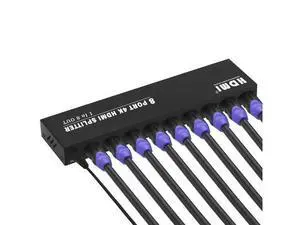 4K HDMI Splitter 1 in 8 Out, 4K@30Hz 1080P 8 Port Powered HDMI Splitter for Monitor, TV, Project 4K HDMI Splitter 1 in 8 Out, 4K@30Hz 1080P 8 Port Powered HDMI Splitter for Monitor, TV, Project