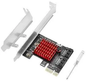 PCIE SATA Expansion Card 2 Port PCIE to SATA Card 6Gbps SATA 3.0 Controller PCI Express X1 Expansion Card with Low Profile Bracket for Desktop PC Support SSD HDD PCIE SATA Expansion Card 2 Port PCIE to SATA Card 6Gbps SATA 3.0 Controller PCI Express X1 Expansion Card with Low Profile Bracket for Desktop PC Support SSD HDD